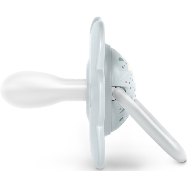 Фото - Симетрична пустушка Suavinex фізіологічна у формі метелика 0-6 міс Wonderland світло-блакитна з малюнком (309432)