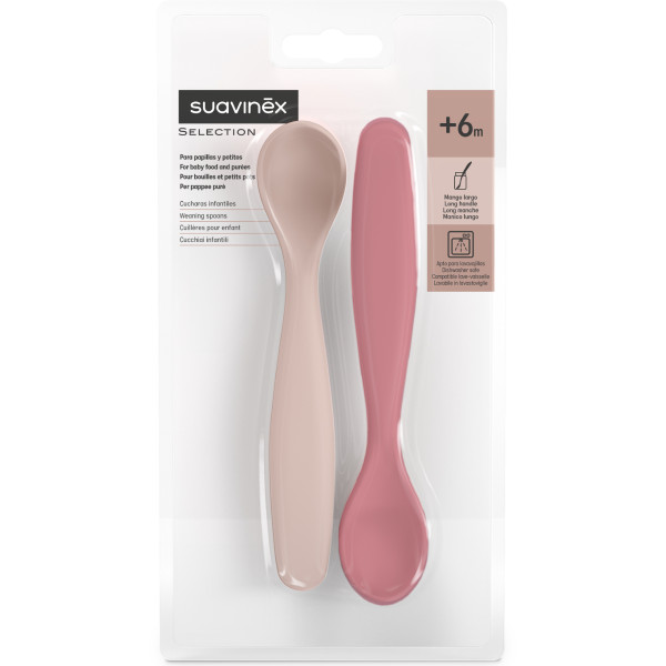 Фото - Набор столовых приборов Suavinex розовый 2 шт. (309488)