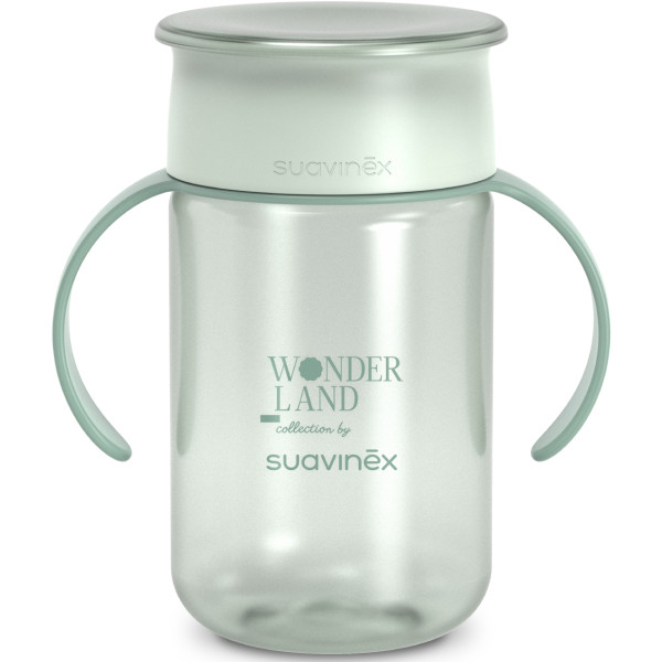 Фото - Поїльник-непроливайка дитячий Suavinex 340 мл +12 міс. Wonderland м'ятна (403222)