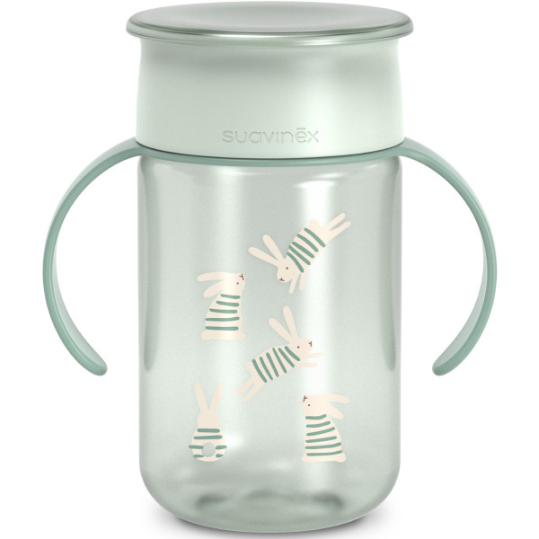 Фото - Поїльник-непроливайка дитячий Suavinex 340 мл +12 міс. Wonderland м'ятна (403222)