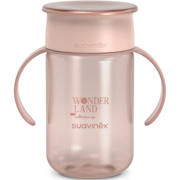 Фото - Поїльник-непроливайка дитячий Suavinex 340 мл +12 міс. Wonderland рожева (403223)