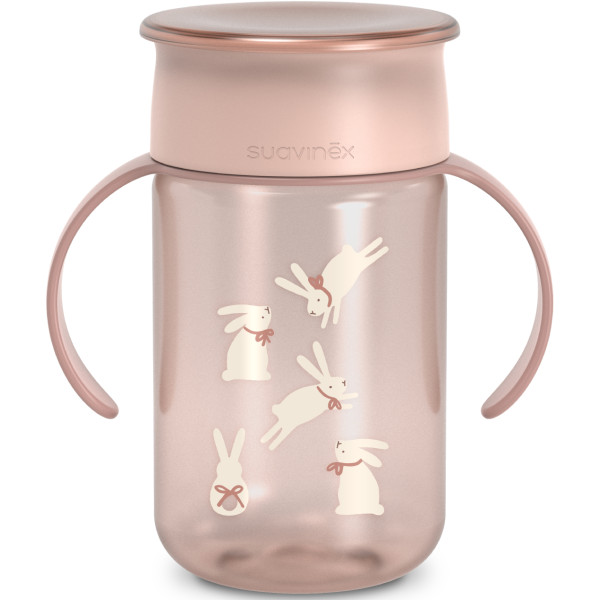 Фото - Поїльник-непроливайка дитячий Suavinex 340 мл +12 міс. Wonderland рожева (403223)