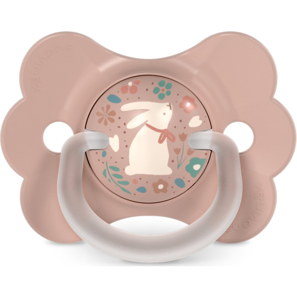 Фото - Симетрична пустушка Suavinex фізіологічна у формі метелика 6-18 міс Wonderland рожева з малюнком (309442)