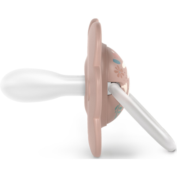 Фото - Симетрична пустушка Suavinex фізіологічна у формі метелика 6-18 міс Wonderland рожева з малюнком (309442)