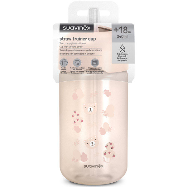 Фото - Поильник-непроливайка детский Suavinex 340 мл +18 мес. Wild&Free розовая (403379)