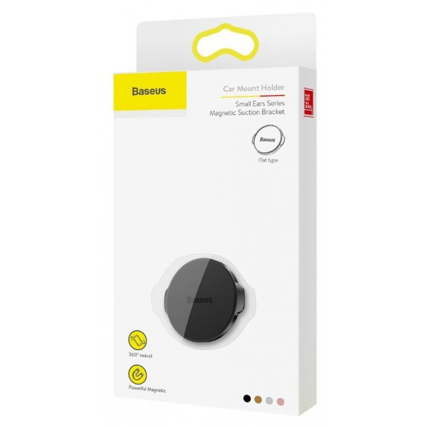 Фото - Автодержатель Baseus Small Ears Series Magnetic Suction Bracket Flat type Black (SUER-C01)