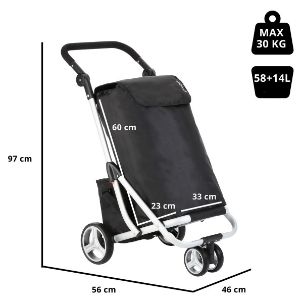 Фото - Сумка-візок ShoppingCruiser 3 Wheels Black (604349)