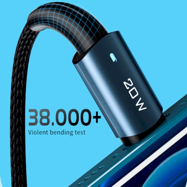 Фото - Кабель Essager Sunset Type-C to Lightning 20W USB Charging Cable 0.5m Black (EXCTL-CGB01)
