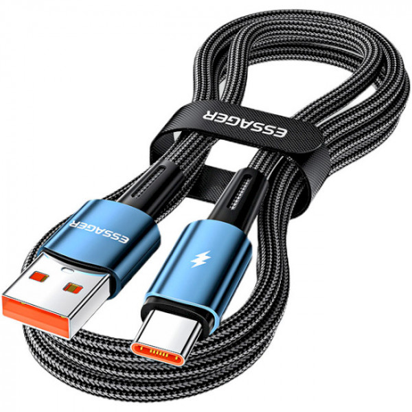 Фото - Кабель синхронізації даних Essager Sunset USB A to Type C 120W USB Charging Cable 1m Blue (EXC120-CG03-P)