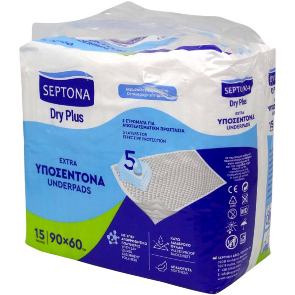 Фото - Одноразова пелюшка Septona Dry Plus Extra 60х90 15 шт. (SUPDPE6090)