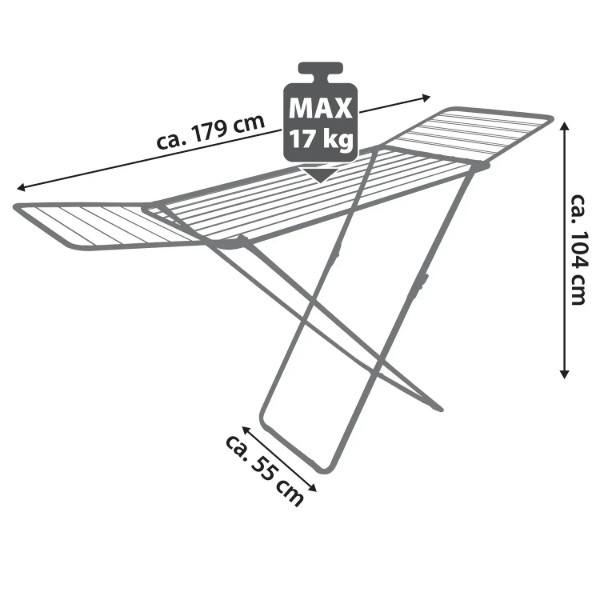Фото - Сушарка для білизни Casa Si Kolibri 18m Black (CS42191C06E)