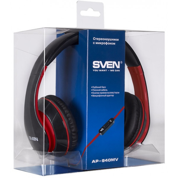Фото - Гарнитура компьютерная Sven AP-940MV Black-Red