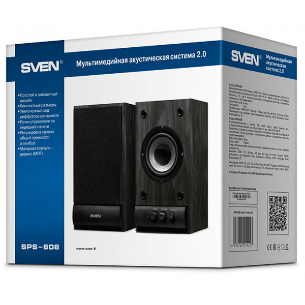 Фото - Компьютерная акустика обычная 2.0 Sven SPS-608 black
