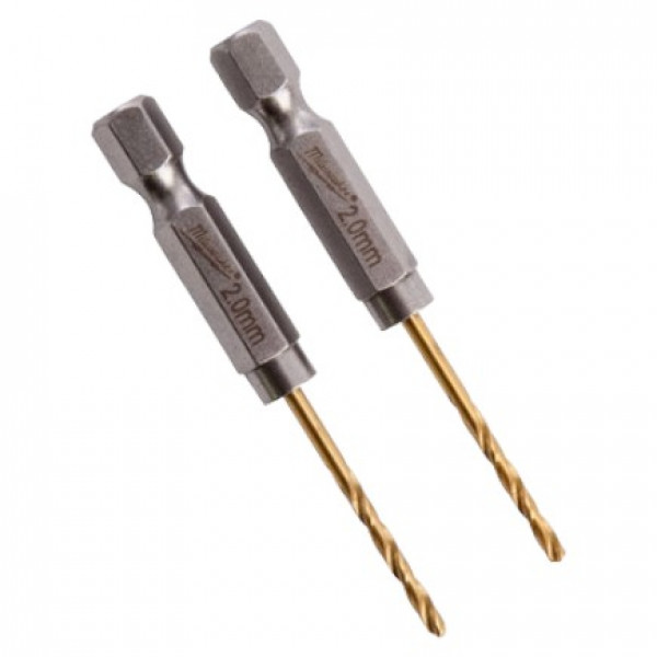 Фото - Набір свердел Milwaukee RedHEX HSS-G TiN 2 шт. (48894706)