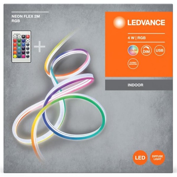 Фото - Светодиодная лента Ledvance NEON FLEX 4W 2M RGB USB RC (4099854095306)