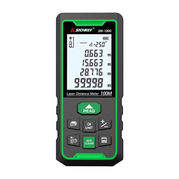 Фото - Вимірювач відстані лазерний Sndway SW-100G