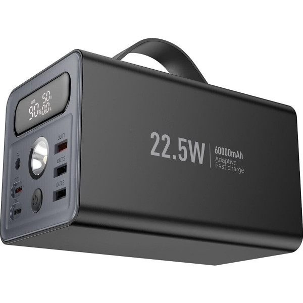 Фото - Батарея мобільна HOCO J138 Distant 22.5W PD20W DC12V +LED 60000 mAh Black (715358)