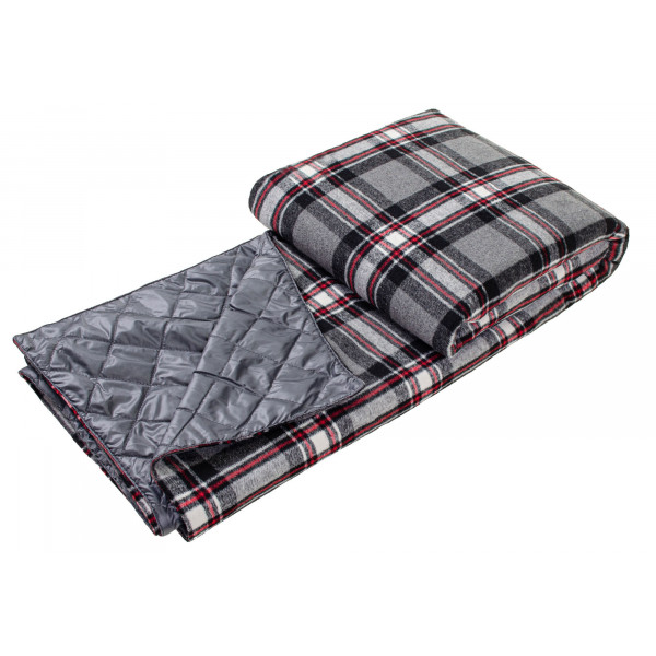 Фото - Плед полуторний Home Line 4 в 1 клітинка червона (143567)