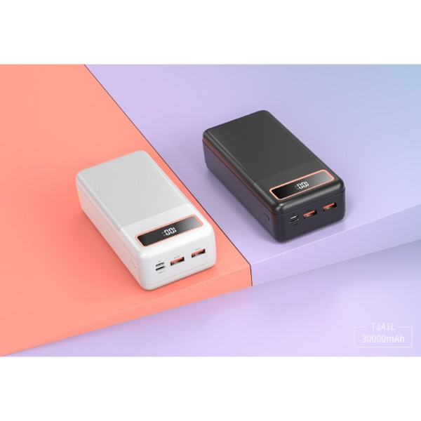 Фото - Батарея мобільна Xipin T141 PD20W 30000mAh Black (T141LF)