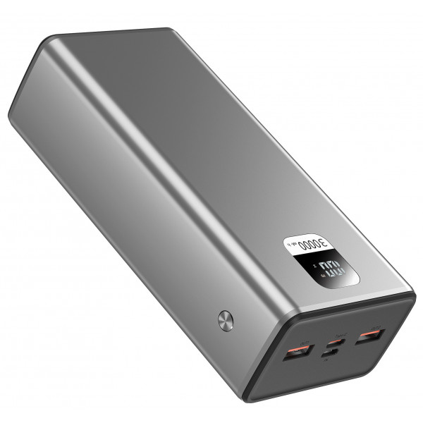 Фото - Батарея мобільна Xipin T145 PD20W 30000mAh Gray (T145LF)