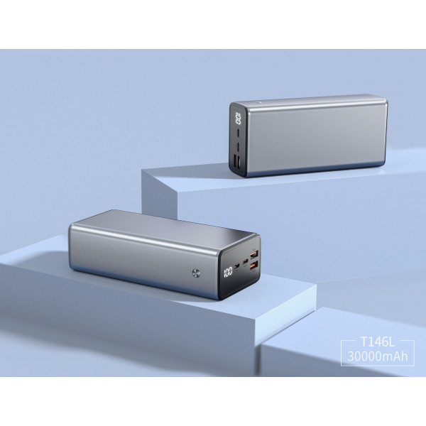 Фото - Батарея мобільна Xipin T146LP PD65W mental housing 30000mah Gray