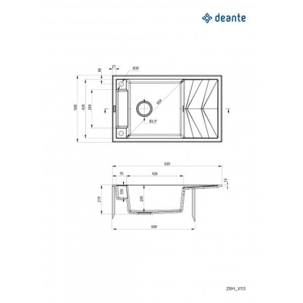 Фото - Мойка кухонная Deante Magnetic (ZRM_T113)