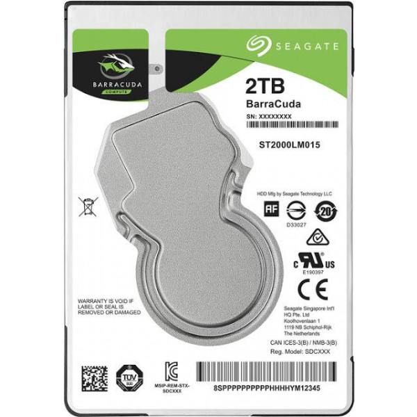 Фото - Уценка - Жесткий диск внутренний Seagate Barracuda 2TB 5400rpm 128MB 2.5" SATAIII (ST2000LM015)