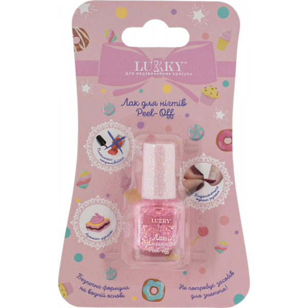 Фото - Лак для нігтів Lukky Конфетті з блискітками, колір яскраво-червоний (T22764)