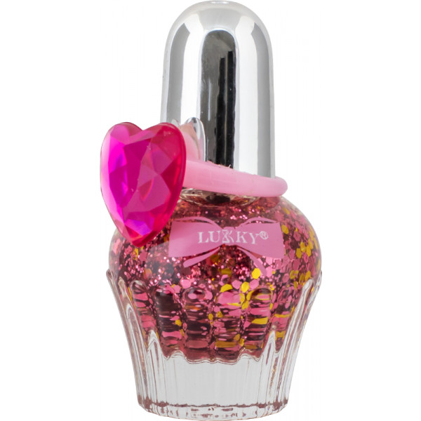 Фото - Лак для ногтей Lukky Конфетти с блестками, цвет сиреневый, с колечком в форме сердца (T23081)