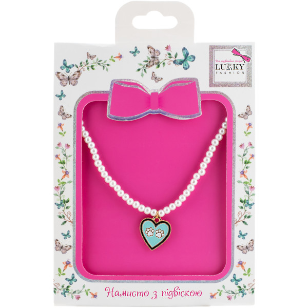 Фото - Дитяча біжутерія Lukky Намисто Fashion перлинне з підвіскою у вигляді серця (T24638)