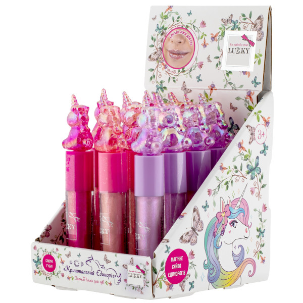Фото - Набір для обличчя Lukky Сяючий блиск для губ Sweet Candy з ягідним ароматом ніжно-бузковий (T26337-1)