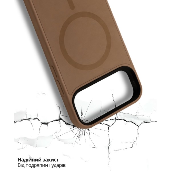 Фото - Чохол для смартфону BeCover FIBRA ArcLine Case with MagSafe for Apple iPhone 17 Pro Brown (715383)