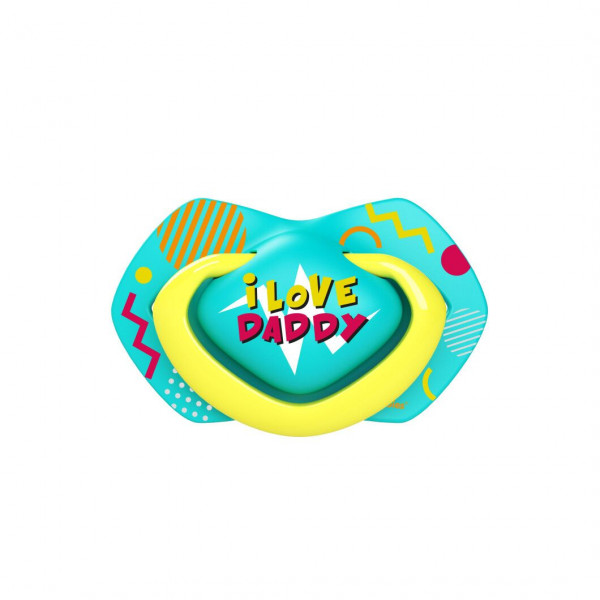 Фото - Симетрична пустушка Canpol babies 6-18 міс NEON LOVE 2 шт. - блакитна (22/653_blu)