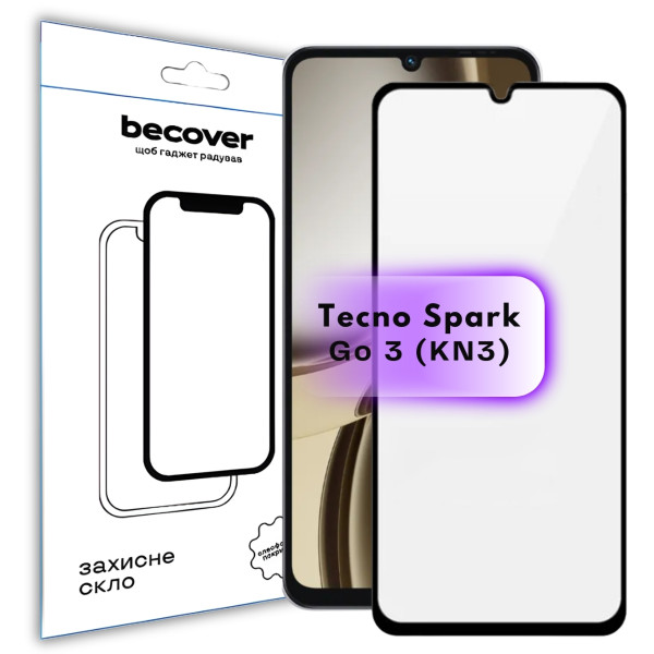 Фото - Защитное стекло для смартфона BeCover for Tecno Spark Go 3 (KN3) Black (715166) Фото - Защитное стекло для смартфона BeCover for Tecno Spark Go 3 (KN3) Black (715166)