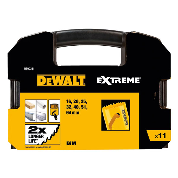 Фото - Коронка по металу DeWALT EXTREME BIM 16/20/25/32/40/51/64 мм (DT90351)