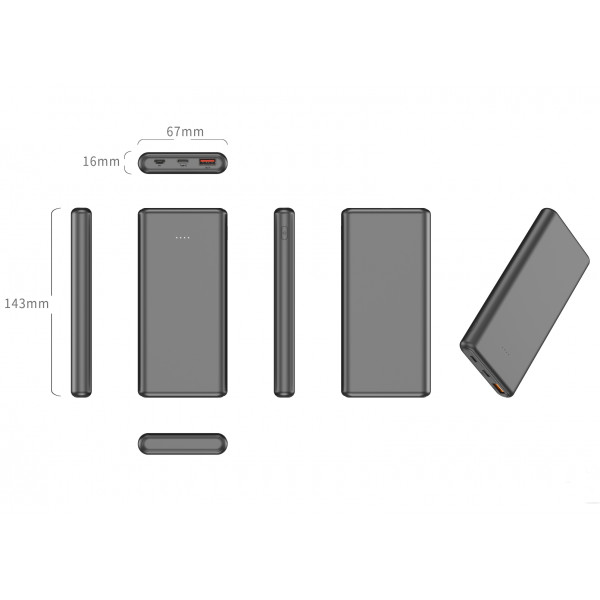 Фото - Батарея мобільна Xipin T90 PD20W 10000mah Black (T90PC)