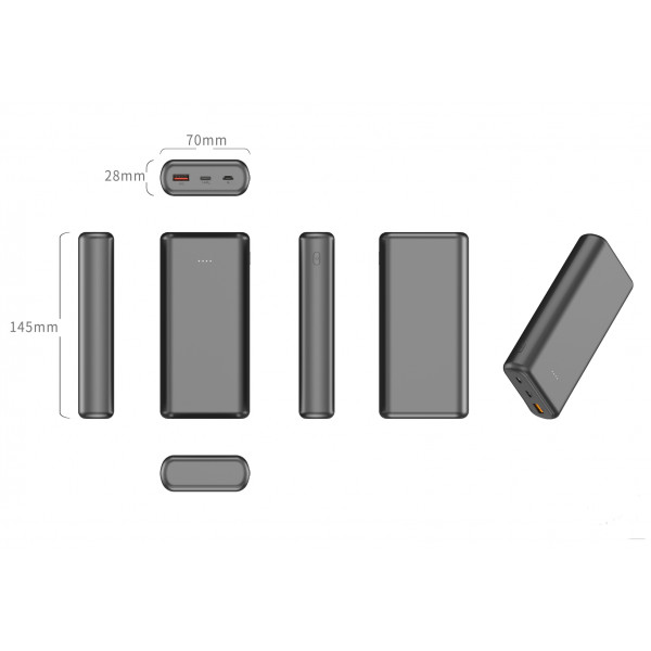 Фото - Батарея мобільна Xipin T91 PD20W 20000mah Black (T91PC)