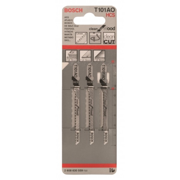 Фото - Полотно Bosch T 101 AO 1.4х83 мм 3 шт. (2.608.630.559)