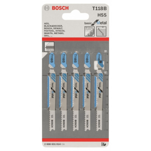 Фото - Полотно Bosch T 118 B 1.9-2.3х92 мм 5 шт. (2.608.631.014)