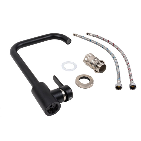 Фото - Кухонний змішувач VALESO KT 11 3008B-FH Чорний матовий