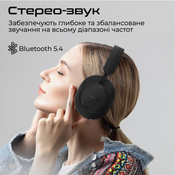 Фото - Гарнітура бездротова Promate Takt Black (takt.black)