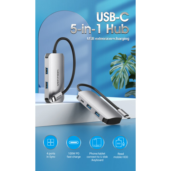 Фото - Док-станция Vention USB3.1 Type-C - USB (TNBHB)