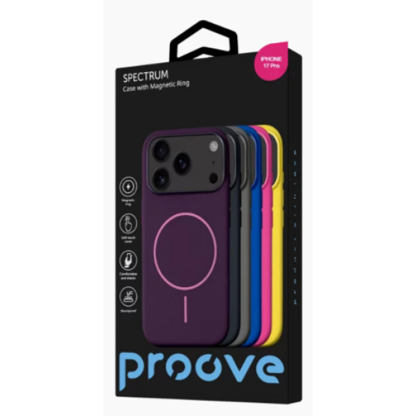 Фото - Чохол для смартфону Proove Spectrum Case with Magnetic Ring iPhone 17 Pro pink fruit (PCSPIP17P042)