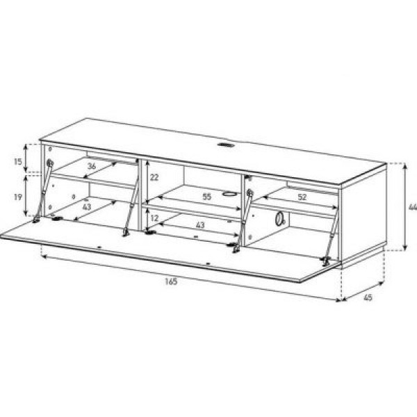 Фото - Тумба для телевізора Sonorous STA 160I-WHT-WHT-BS
