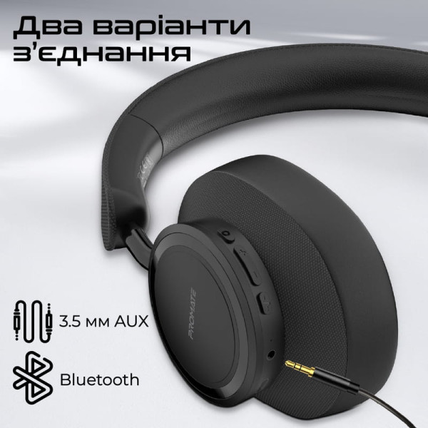 Фото - Гарнітура бездротова Promate Takt Black (takt.black)