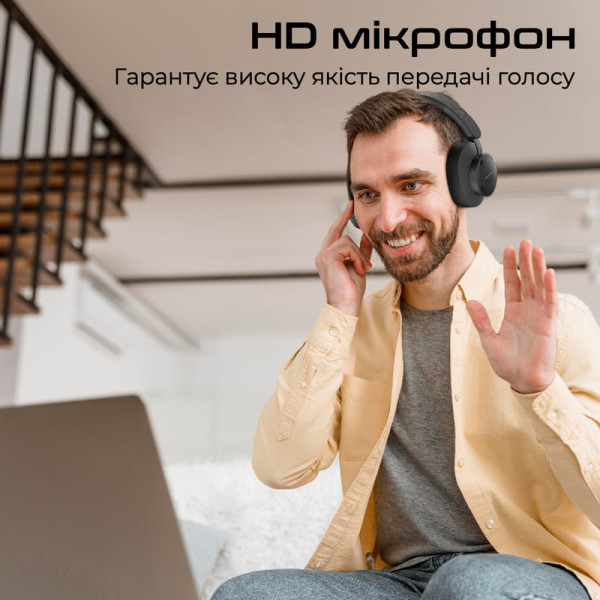 Фото - Гарнітура бездротова Promate Takt Black (takt.black)