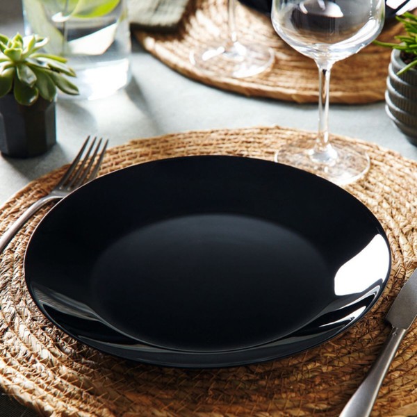 Фото - Тарілка обідня Luminarc Zelie Black 25 см (Q8454)