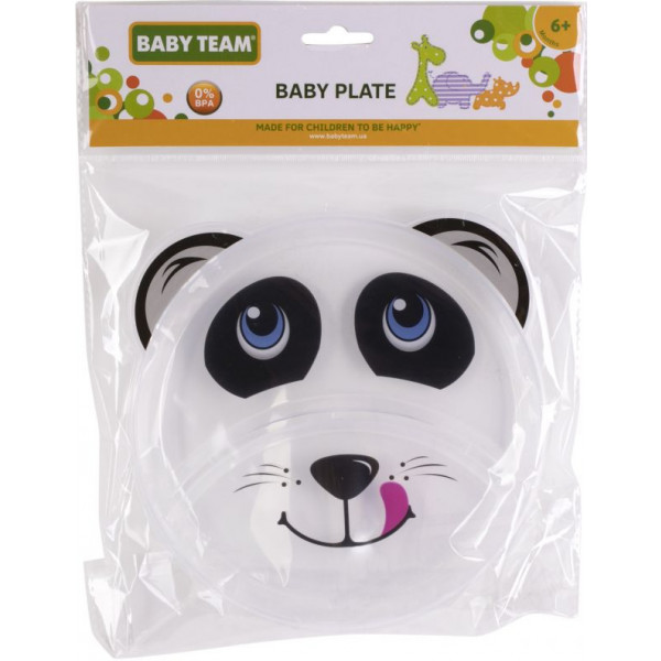 Фото - Тарелка для малыша Baby Team секционная 6+ (6000_панда)