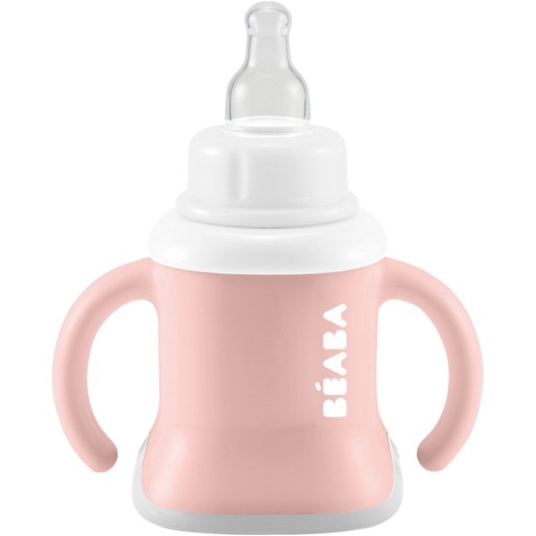 Фото - Поильник-непроливайка детский Beaba Ellipse 3 in 1 Evoluclip Training Cup Old Pink New (913474)