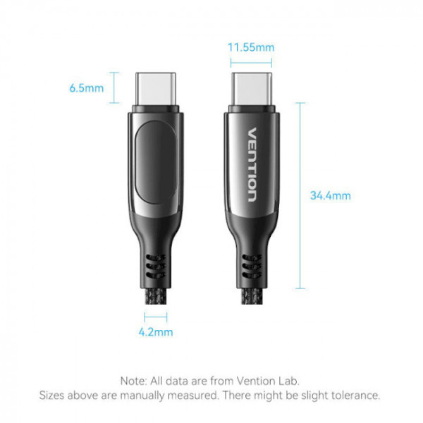 Фото - Кабель синхронізації даних Vention USB3.1 Type-C M-M, 1.2m (TAYBAV)